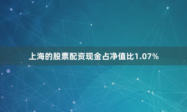 上海的股票配资现金占净值比1.07%